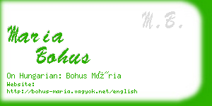 maria bohus business card
